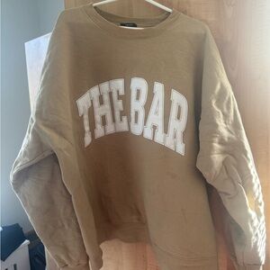 The Bar Tan Crewneck Sweatshirt